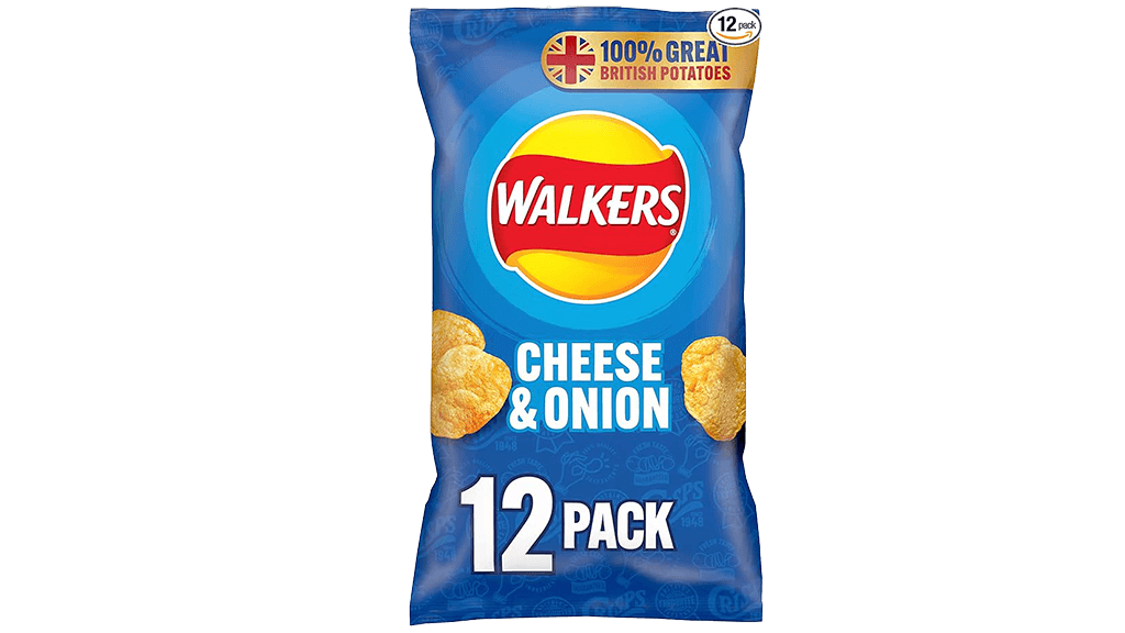 Walkers Cheese & Onion Multipack Crisps 12x25g
